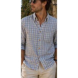 Men's J.L. Powell The Sporting Life Long Sleeve Button up Shirt Seersucker